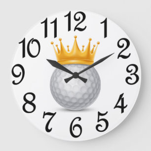 Golf Royalty Large Clock