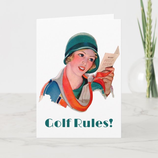 Golf Rules Greeting Card (Front)