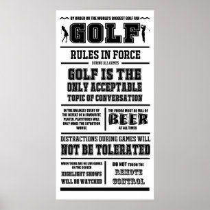 Golf Rules In Force - Large Poster