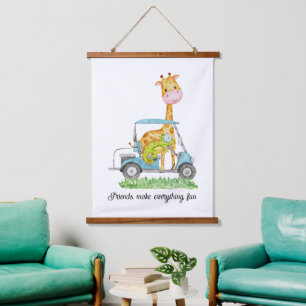 Golf Safari Nursery Art Print Hanging Tapestry