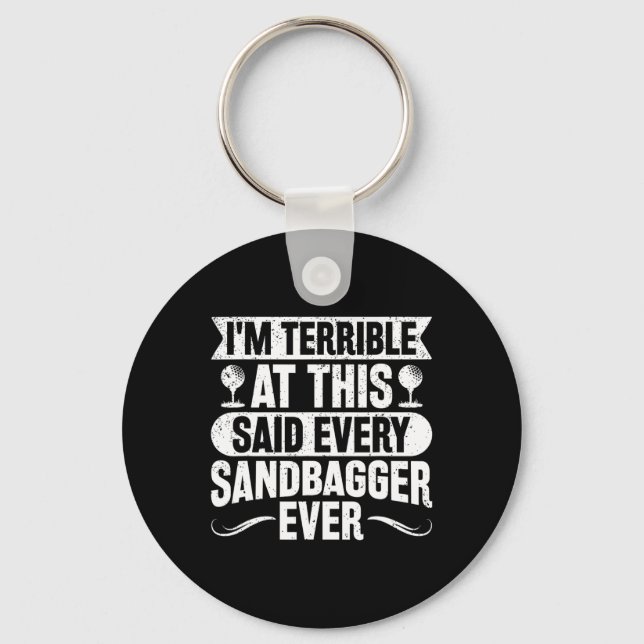 Golf Sandbagger  Key Ring (Front)