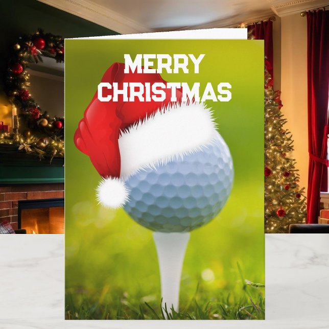 Golf & Santa Claus Custom Christmas Cards (Creator Uploaded)