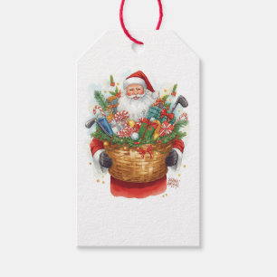 Golf Santa Claus golfer Gifts for Golfer Gift Tags
