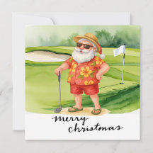 Golf  Santa Claus golfing Christmas Themed 
