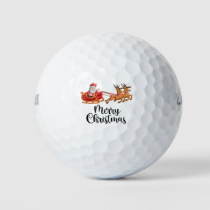 Golf  Santa Claus Merry Christmas gift for golfer Golf Balls
