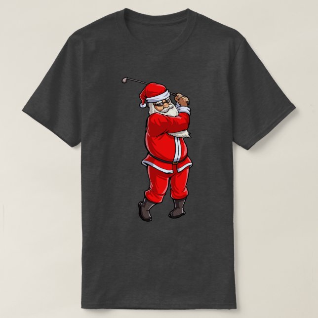 Golf Santa  Golfer Christmas Club Hat Ball Sport G T-Shirt (Design Front)