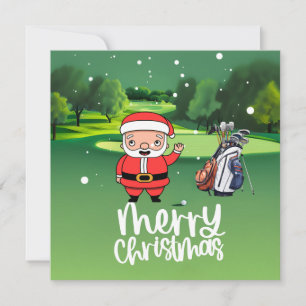 Golf Santa is Playing Golf on Christmas Day
