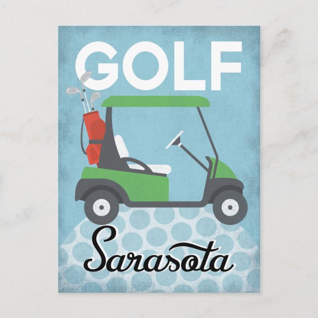 Golf Sarasota Florida - Retro Vintage Travel Postcard (Front)