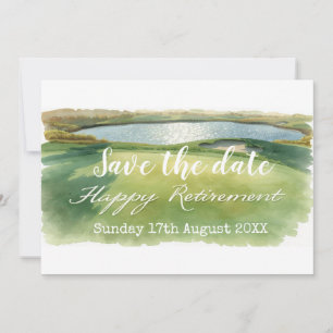Golf Save the date Golf retirement party on green