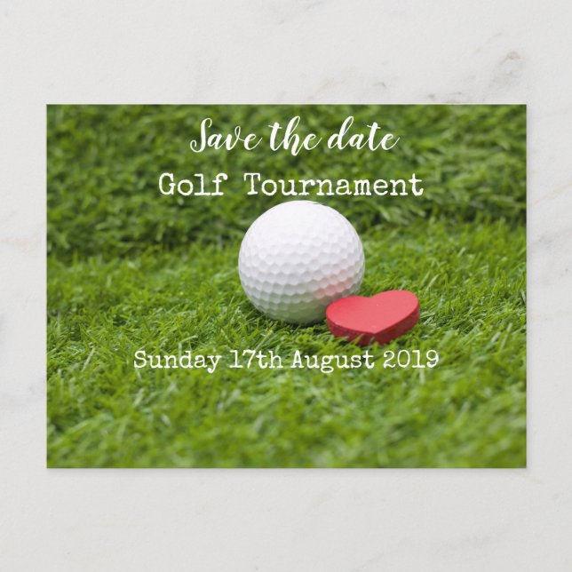 Golf Save the date Golf Tournament  Announcement  (Front)