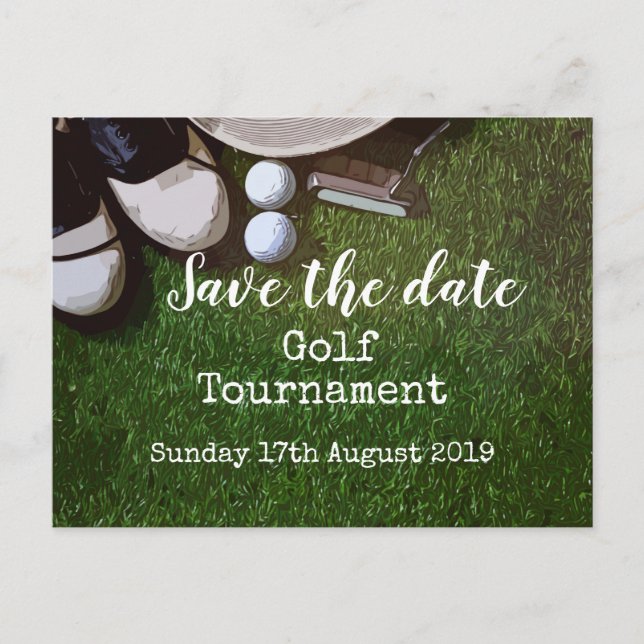 Golf Save the date Golf Tournament  Announcement P (Front)