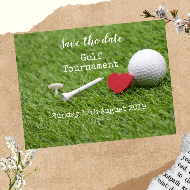 Golf Save the date Golf Tournament  Announcement  Postcard (Creator Uploaded)