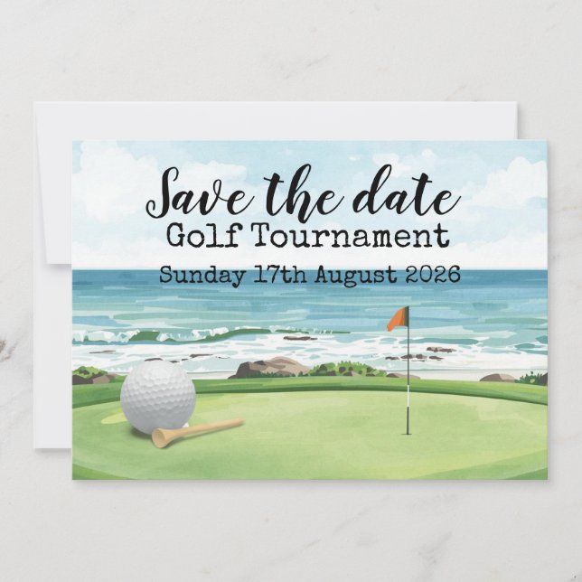 Golf Save the date Golf Tournament  Invitation (Front)