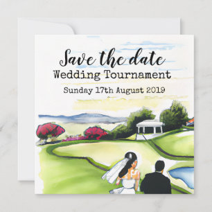Golf Save the date Golf Wedding Tournament  Announ Announcement