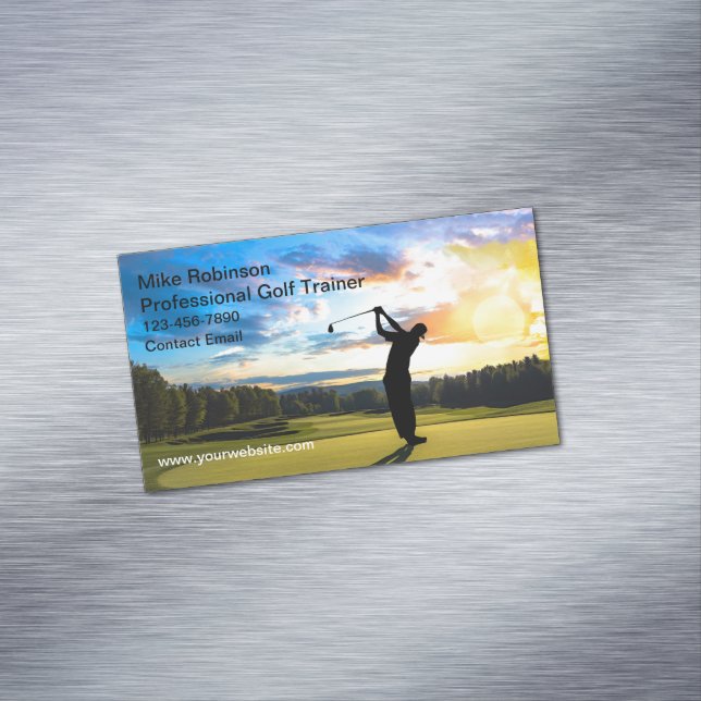 Golf Scenic Magnetic Business Cards  (In Situ)