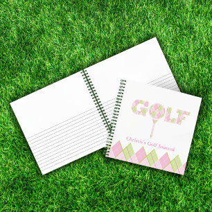 Golf score girls pink record journal