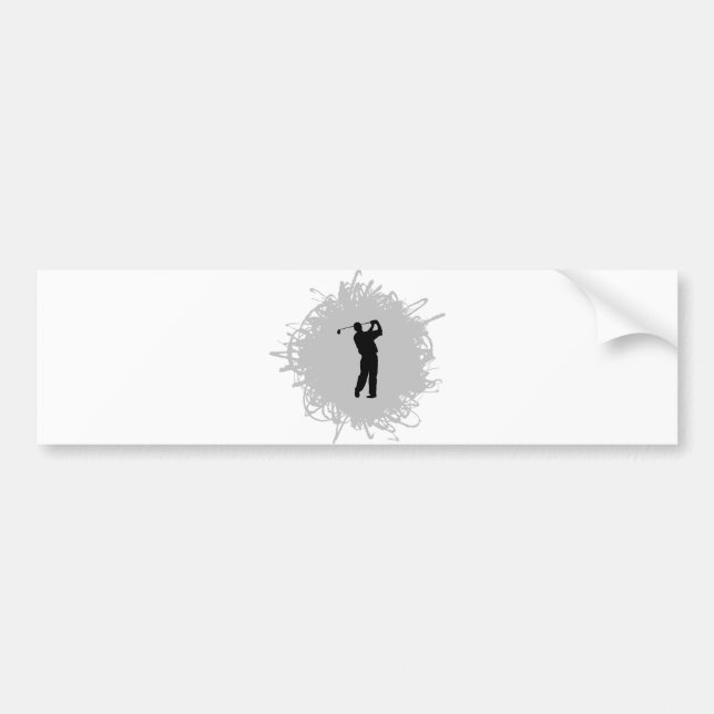 Golf Scribble Style Bumper Sticker (Front)