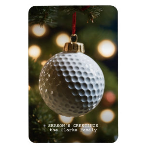 Golf Season's Greetings Christmas Magnet