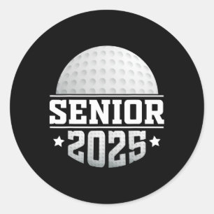 Golf Senior 2025 Senior Year Cl Of 25 Graduation Classic Round Sticker