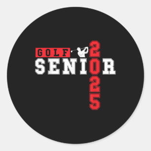 Golf Senior Night Golf Senior 2025 Graduation 9  Classic Round Sticker