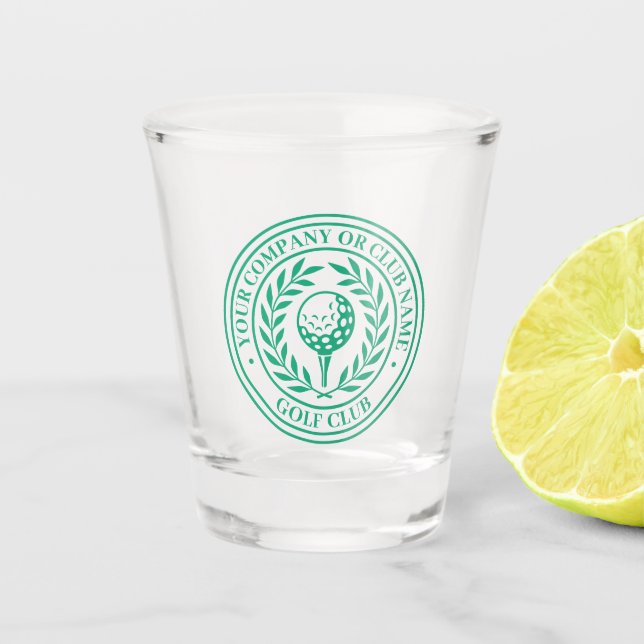 Golf Shot Glass Custom Name Best Man Gift Green (Front)