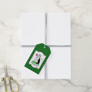 Golf Siberian Husky (black) Dog Playing Cute Funny Gift Tags