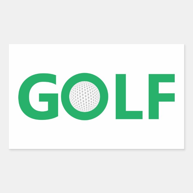 Golf sign rectangular sticker (Front)