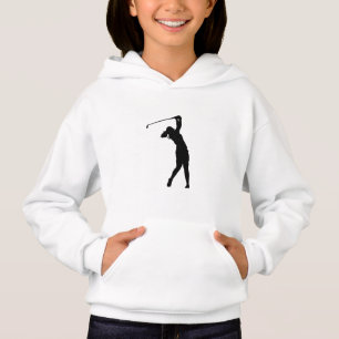 Golf Silhouette Boys Hoodie Fun Gift for Young Gol