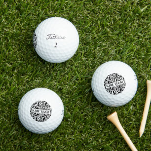Golf Silhouette Pattern Classic Black & White  Balls
