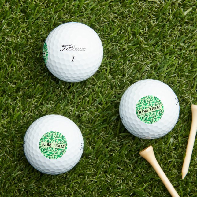 Golf Silhouette Pattern Classic Branding buisness  Balls (Insitu Grass)