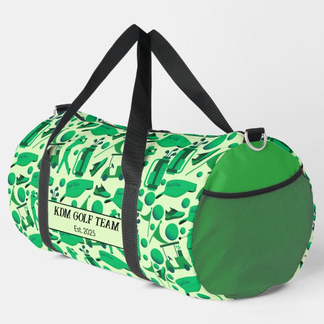 Golf Silhouette Pattern Classic branding buisness  Duffle Bag (Right Corner)