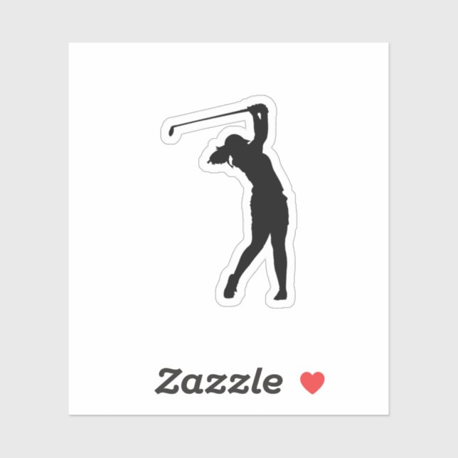 Golf Silhouette Sticker for Laptop or Car (Sheet)