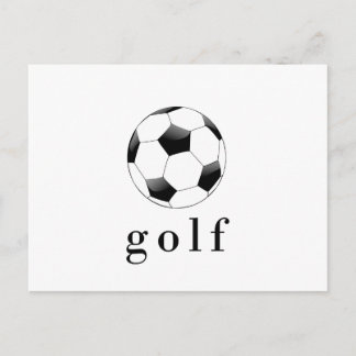 Golf Soccer Ball Funny Sports T-Shirt Postcard