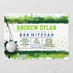 GOLF SPLASH Bar Mitzvah Invitation