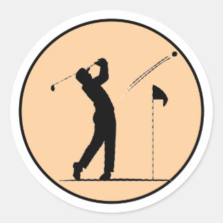 golf-sport classic round sticker