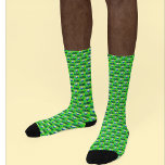 Golf Sports Theme Green Golfing Men's Socks<br><div class="desc">Golf themed socks with a pattern of a golf ball on a golf tee. Funny socks for your day out on the golf course.</div>