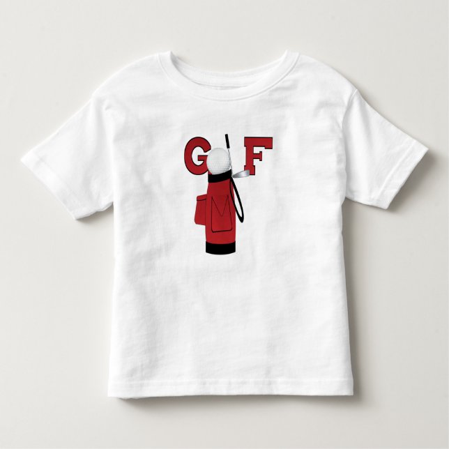 Golf Sports With Red Bag Toddler T-Shirt (Front)