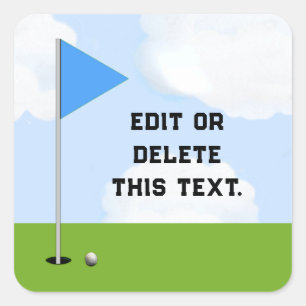 Golf Square Sticker
