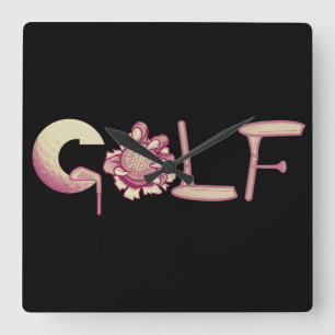Golf Square Wall Clock