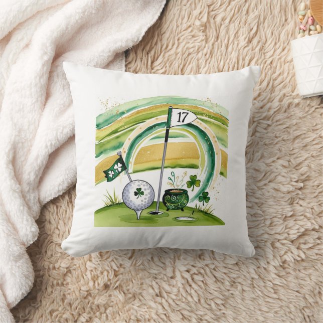 Golf St. Patrick's Day  Golf themed for Golfer  Cushion (Blanket)