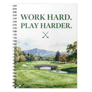 Golf Stationery Collection Premium Watercolor Notebook