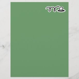 Golf stationery with cartoon golf ball