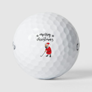 Golf Stay Merry with Santa Claus Christmas Holiday Balls
