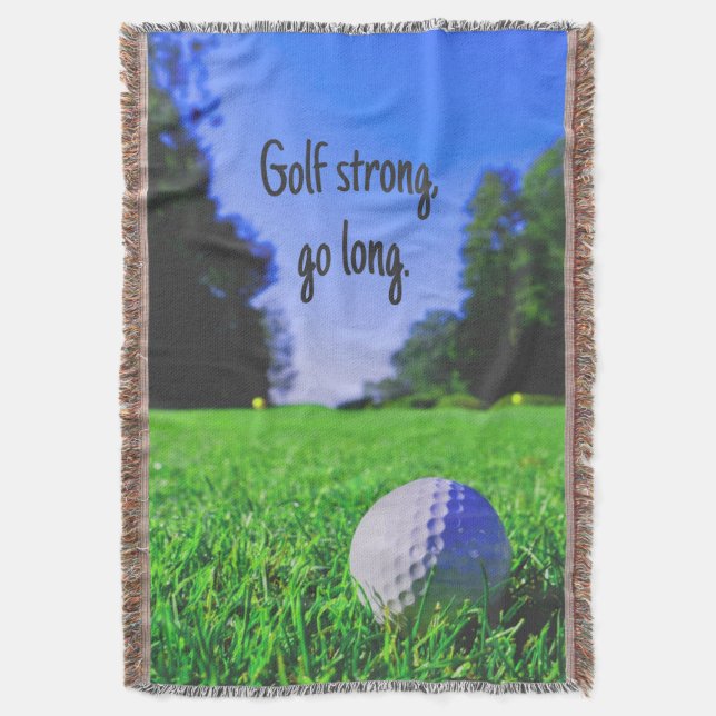 Golf strong go long grass golf ball throw blanket (Front Vertical)