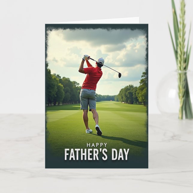 Golf Swing Fathers Day Card (Front)