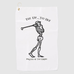 Golf Swing Pirate Skeleton Towel