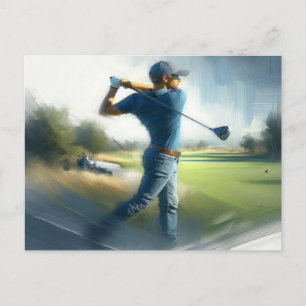 Golf Swing,  Postcard