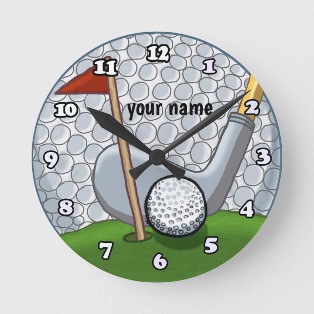 Golf Swing  Round Clock (Front)