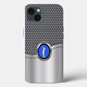 Golf Swing Sporty Metallic Look iPhone 13 Case