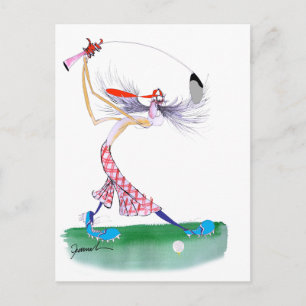 golf swing, tony fernandes postcard